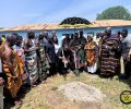 GETFund Projects: Hon. Jerryne Asante, MCE for Ejisu, Together with the Chief of Onwe, Cuts Sod for Comprehensive C-to-B Infrastructure Upgrade at Onwe Senior High School